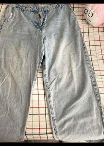 buz mavisi baggy kadin pantolon