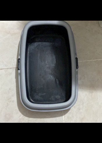 Gri Plastik Kedi Tuvalet Kabı
