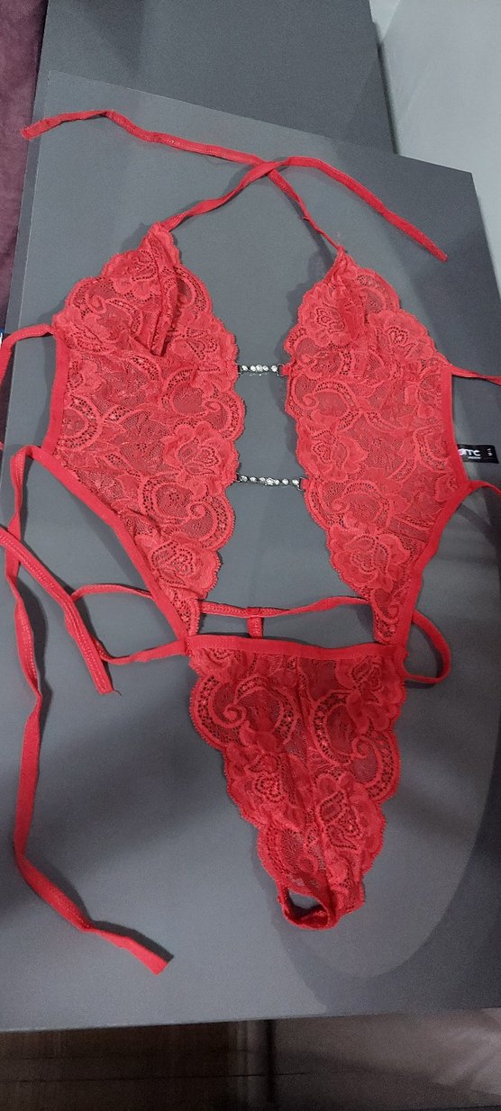 Kırmızı Dantelli Babydoll - Görsel 5