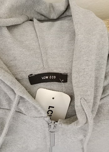 m Beden gri Renk Gri Kapüşonlu Fermuarlı Kadın Sweatshirt