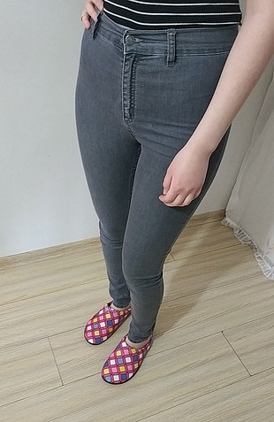 Gri kot pantolon