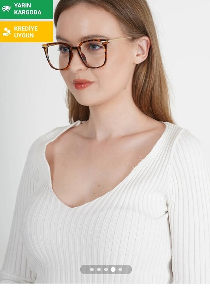 Leopar desenli gözlük - Görsel 2