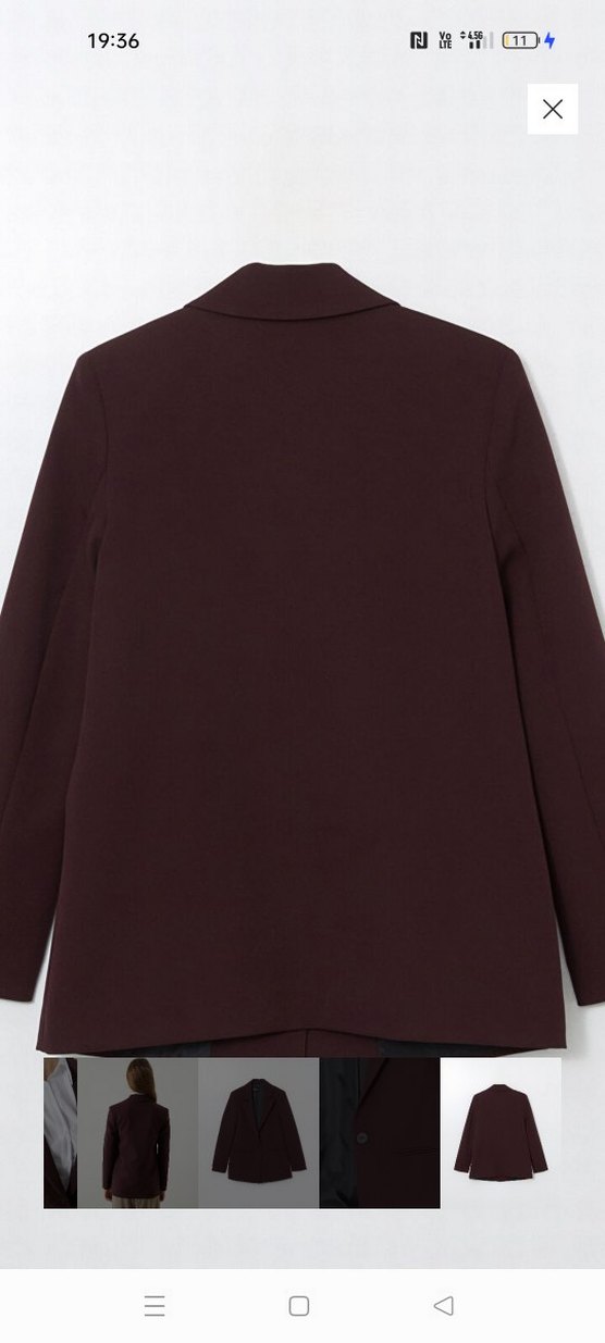 Bordo Blazer Ceket - Görsel 2