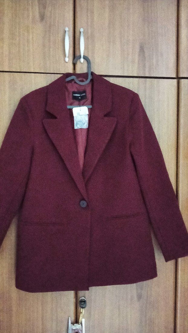 Bordo Blazer Ceket - Görsel 5