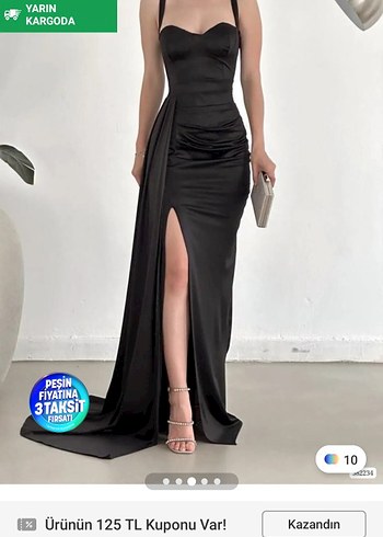 Zara Siyah Drapeli Uzun Straplez Kadın Elbise