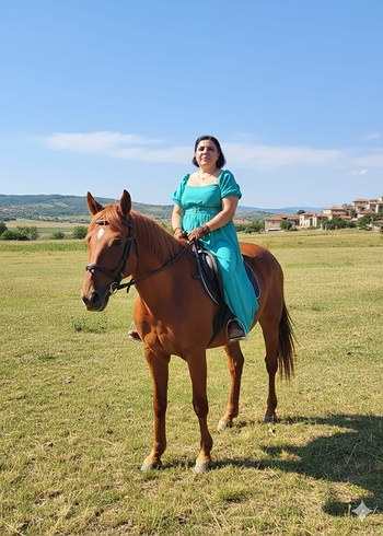 Diğer Bohem Tarz Turkuaz Midi Elbise