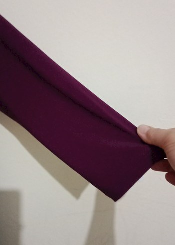 Bordo Kadın Midi Triko Elbise - Görsel 5