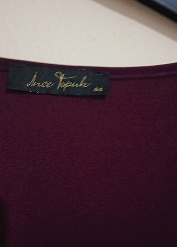 Bordo Kadın Midi Triko Elbise - Görsel 3