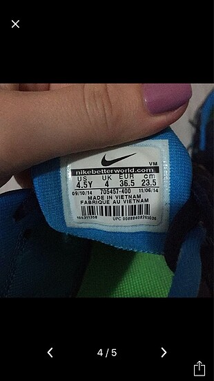 36.5 Beden siyah Renk Nike air max