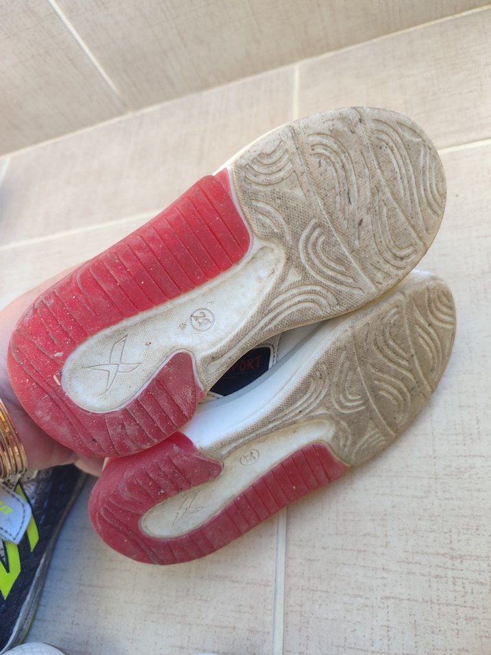 Beyaz Erkek Çocuk Spor Ayakkabı Velcro - Görsel 4