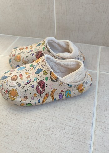 Renkli Uzay Desenli Erkek ev Çocuk Terliği - Görsel 2