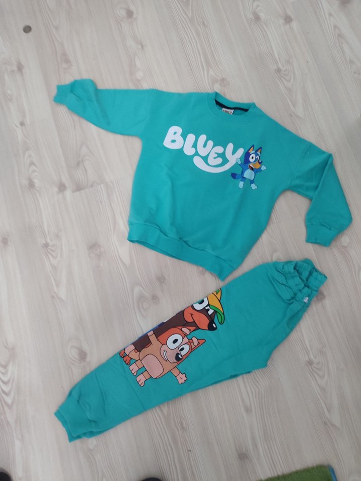 Erkek Çocuk Mavi Baskılı Rahat Eşofman Takımı 6 7 yaşa uyumlu - Görsel 2