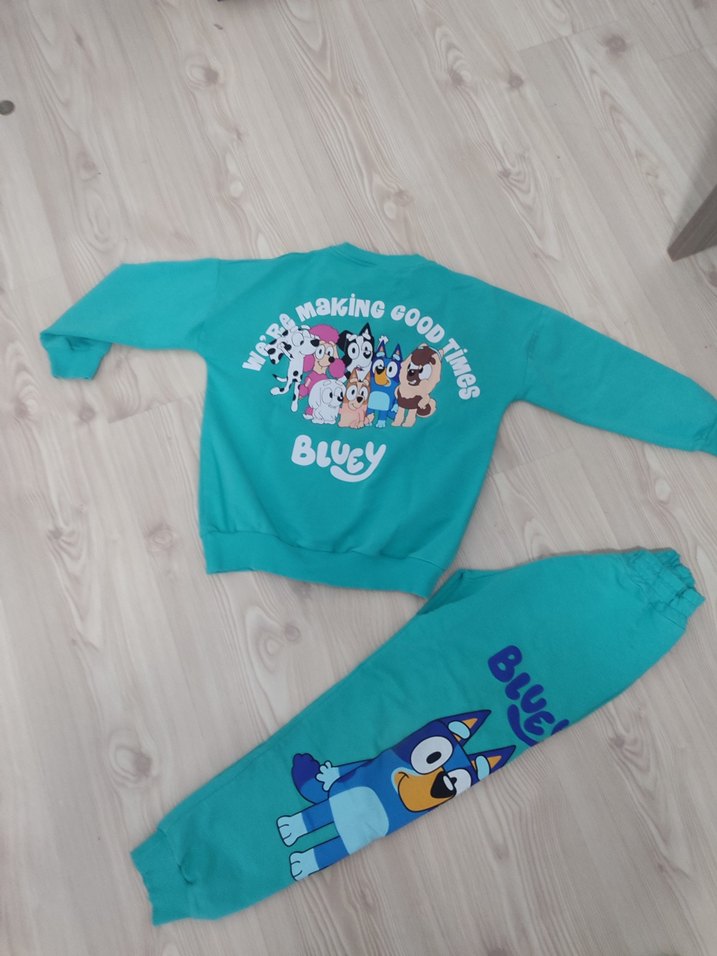 Erkek Çocuk Mavi Baskılı Rahat Eşofman Takımı 6 7 yaşa uyumlu - Görsel 3