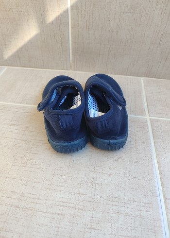 Mavi Erkek Çocuk Sıcak Terlik Velcro Bantlı panduf - Görsel 2