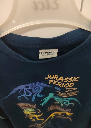 Erkek Çocuk Mavi Jurassic Baskılı Sweatshirt 5 6 yaş - Görsel 2