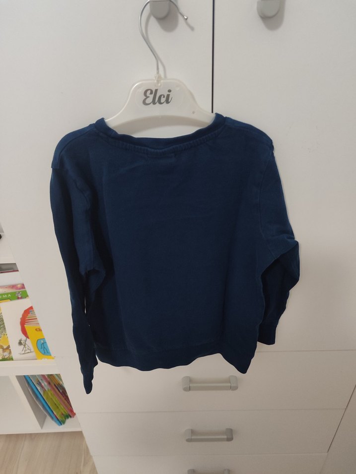 Erkek Çocuk Mavi Jurassic Baskılı Sweatshirt 5 6 yaş - Görsel 3