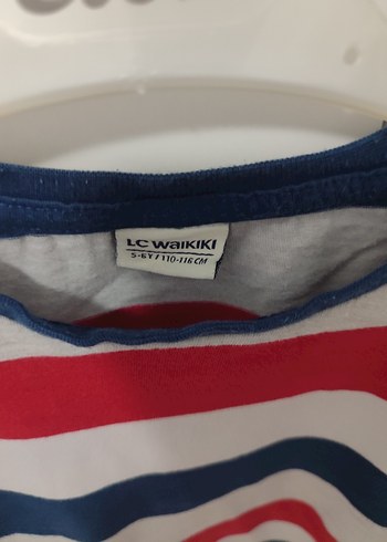 Çizgili Erkek Çocuk Uzun Kollu Pamuklu mevsimlik Kazak 5 6 yaş - Görsel 2