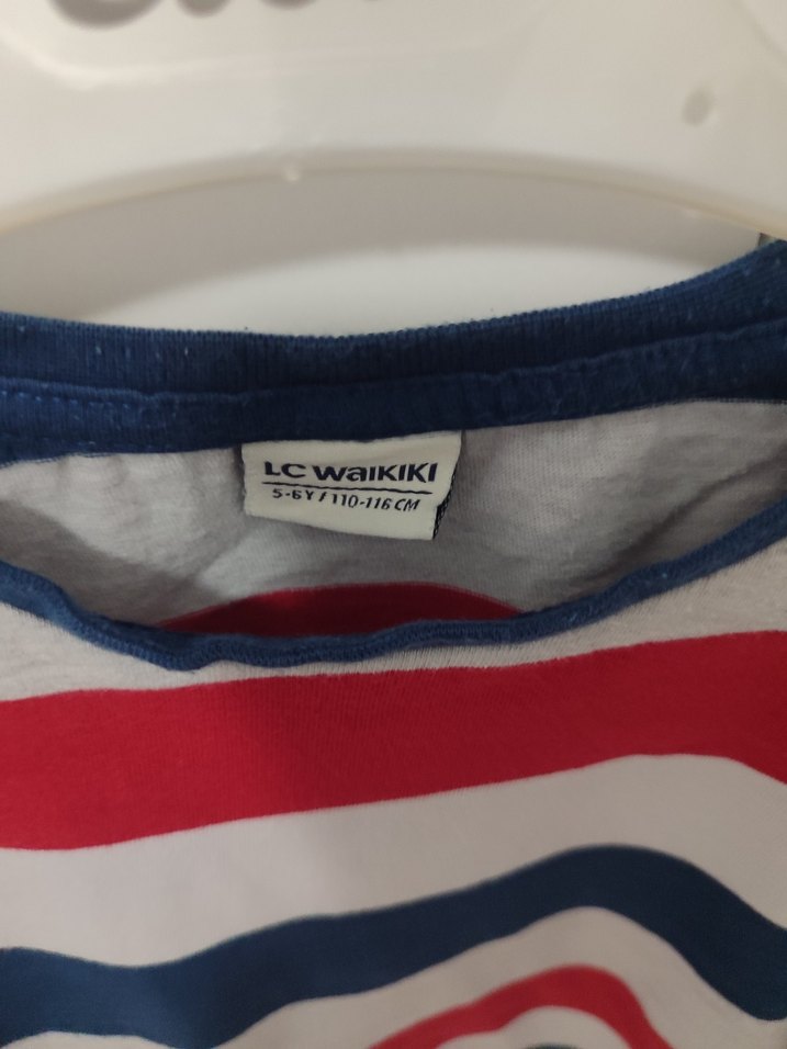 Çizgili Erkek Çocuk Uzun Kollu Pamuklu mevsimlik Kazak 5 6 yaş - Görsel 2