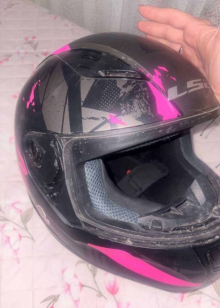 ls2 rapid pembe kask - Görsel 5