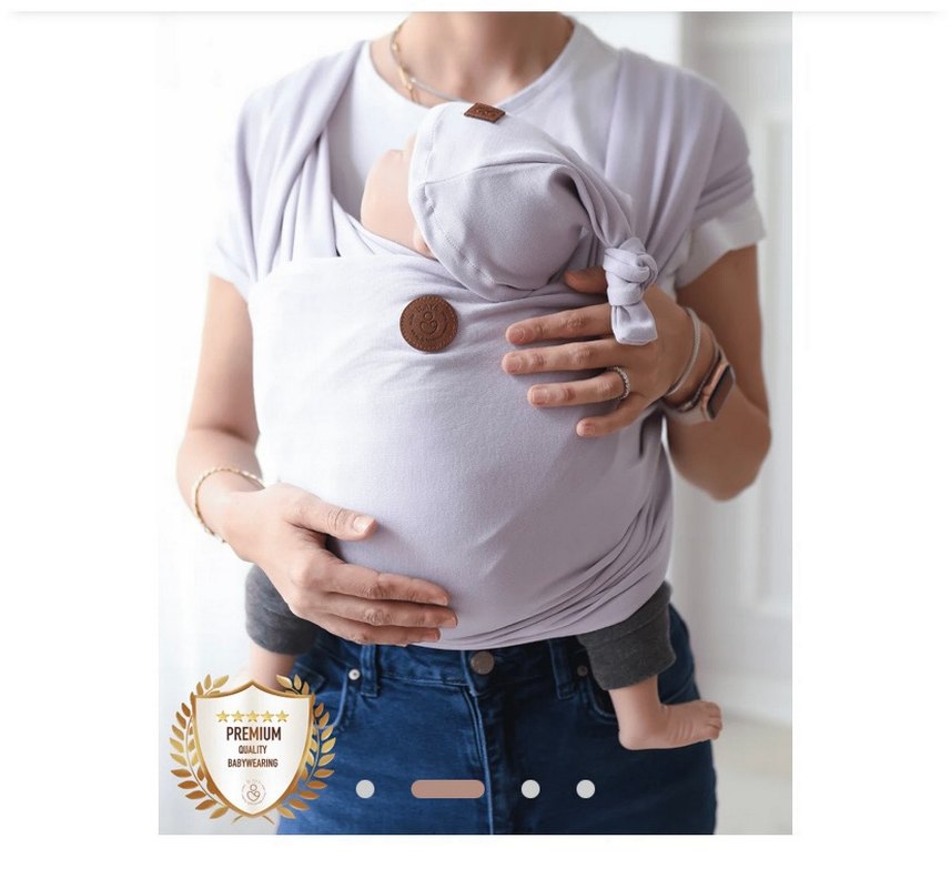 ILAYS MABEL Gri Esnek Bebek Taşıma Şalı - Görsel 2