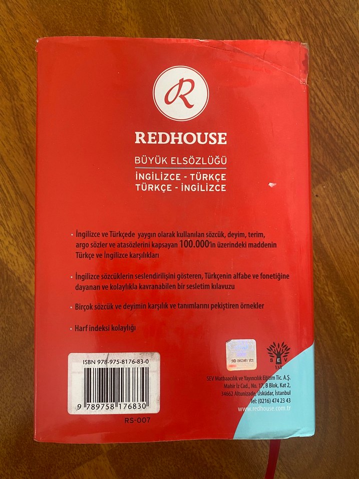 Redhouse Büyük İngilizce-Türkçe Sözlük - Görsel 3