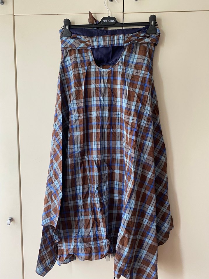 Derishow elbise Mavi Bağlamalı Uzun Bohem elbise - Görsel 2