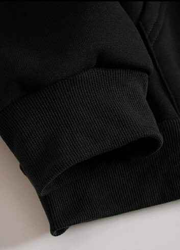 l Beden siyah Renk Yarım Fermuarlı Dik Yaka Sweatshirt