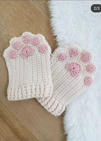 Beden çeşitli Renk ????Kedi Patili Parmaksız Eldiven ????