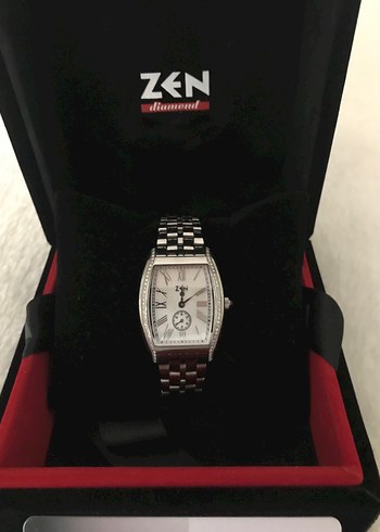 Zen pırlanta Beyaz Sedef Kristal safir cam Kadın Saat - Görsel 4