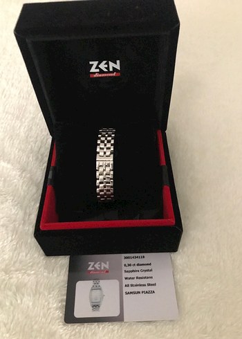 Zen pırlanta Beyaz Sedef Kristal safir cam Kadın Saat - Görsel 2