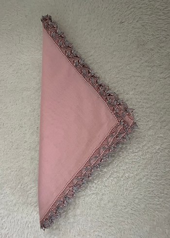 İğne oyası Detaylı Pudra Pembe Kadın Eşerp&Yazma&Tülbent - Görsel 3