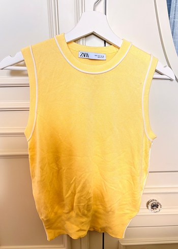 Sarı Kolsuz Streetwear Yelek