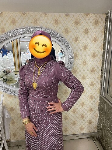 Taşlı tesettür abiye 