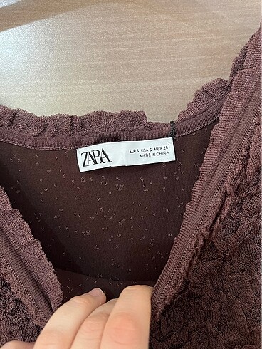 s Beden bordo Renk Zara elbise