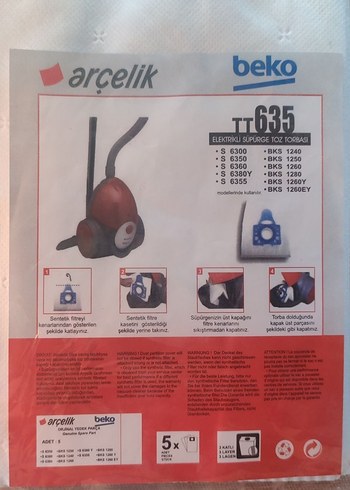 Arçelik Beko Süpürge Toz Torbası - Görsel 3