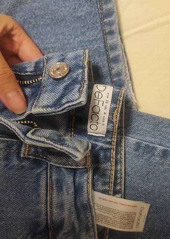 Kadın Mavi Bol Kesim Kot Pantolon Wide Leg - Görsel 2