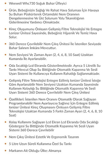 Weewell kumandalı soğuk buhar makinası whc730 - Görsel 7