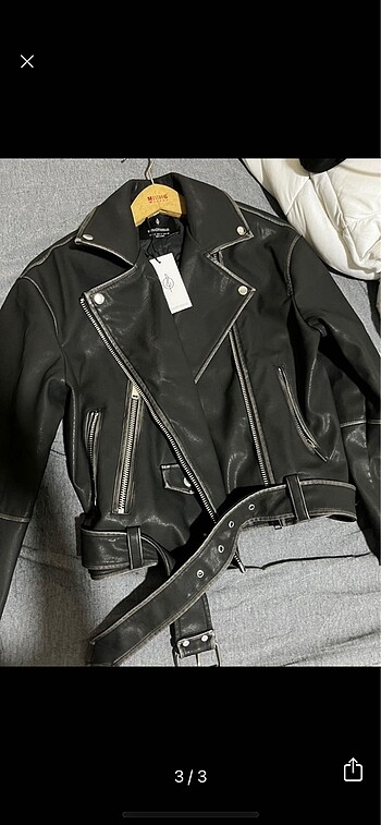 s Beden Stradivarius Vintage Biker Ceket