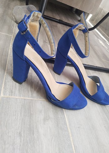 38 Beden mavi Renk stiletto ayakkabı