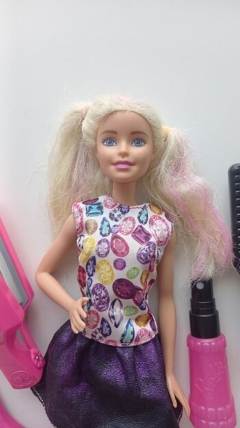 Barbie Barbie saç kuaför seti