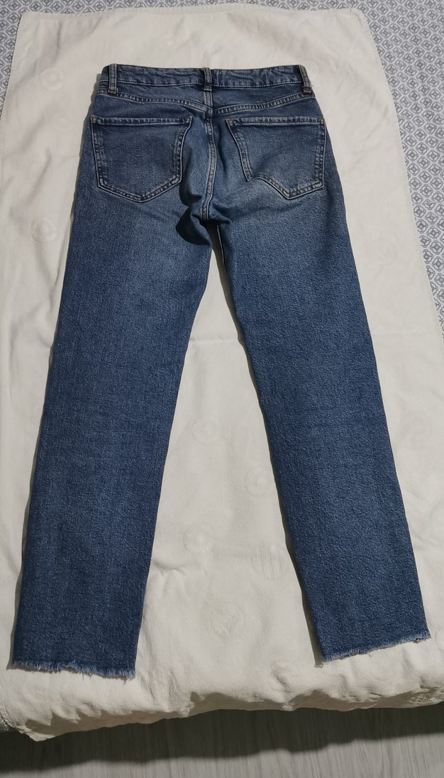 Zara Gri Tonlarda Kadın Denim Jean - Görsel 2