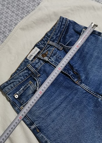 Zara Kadın Mavi Denim Regular Fit Jean - Görsel 6