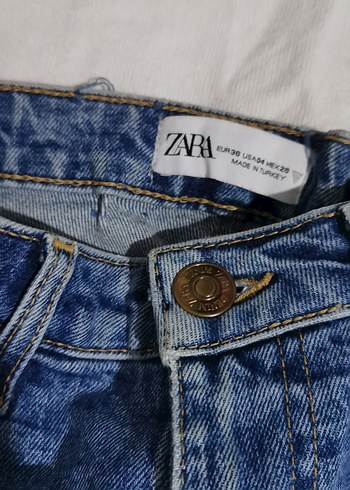 Zara Kadın Mavi Denim Regular Fit Jean - Görsel 5