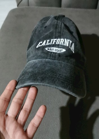 Gri Denim Kaliforniya Nakışlı unisex Şapka - Görsel 2
