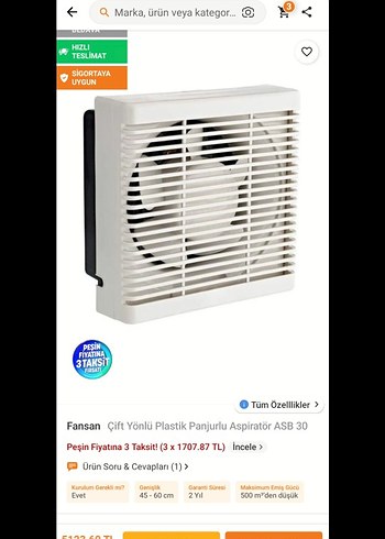 Fansan Çift Yönlü Panjurlu Aspiratör Fan - Görsel 5