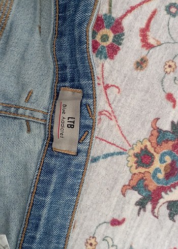 Baskılı Mavi Kadın Kot Pantolon - Görsel 2