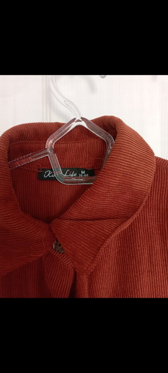 kahve Uzun Kollu Düğmeli Kadın Elbise - Görsel 2