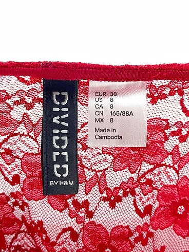 xs Beden kırmızı Renk H&M Bluz %70 İndirimli.