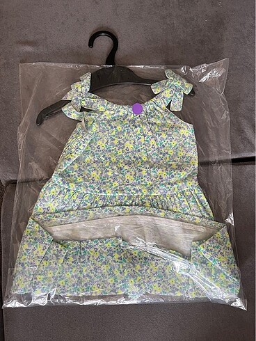 M&S Kids Saf Pamuk elbise