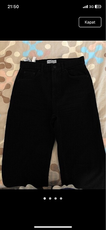 siyah straight jean